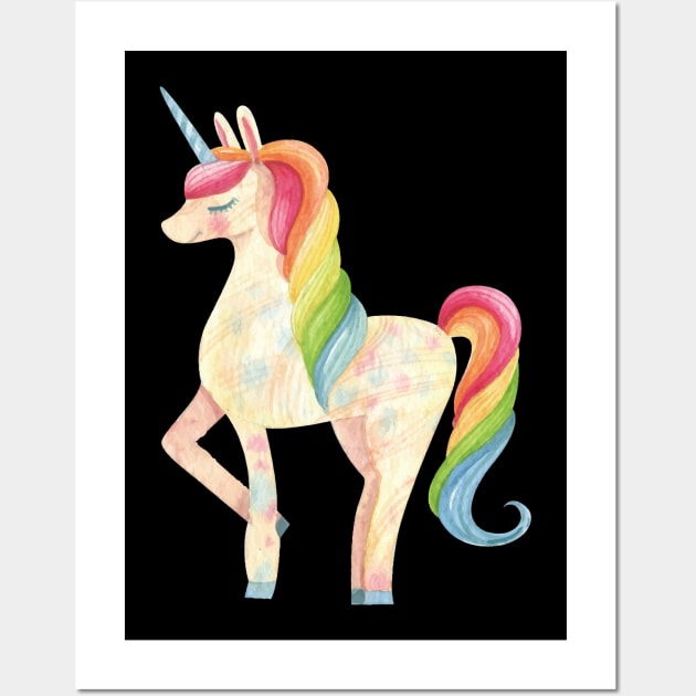 Rainbow Unicorn Wall Art by zackmuse1